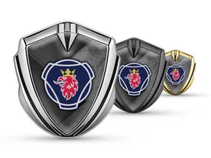 Scania Metal Emblema Insignia De Pista Animado Lustroso